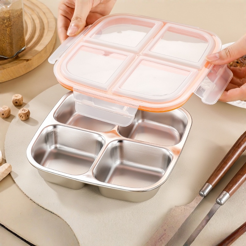 Meal Prep Kinder - 304 Stainless Steel Lunch Box, 600ml