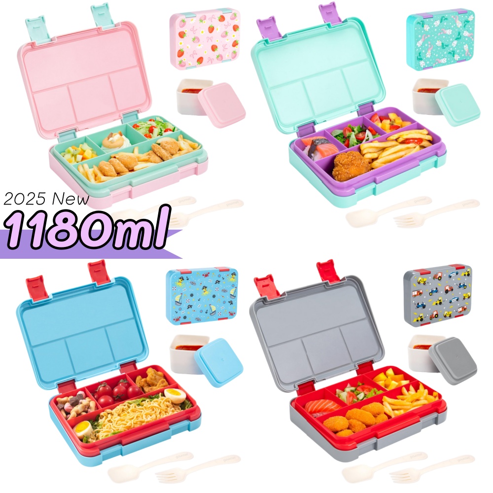 Meal Preparation - 40oz Cartoon Pattern Bento Lunch Box