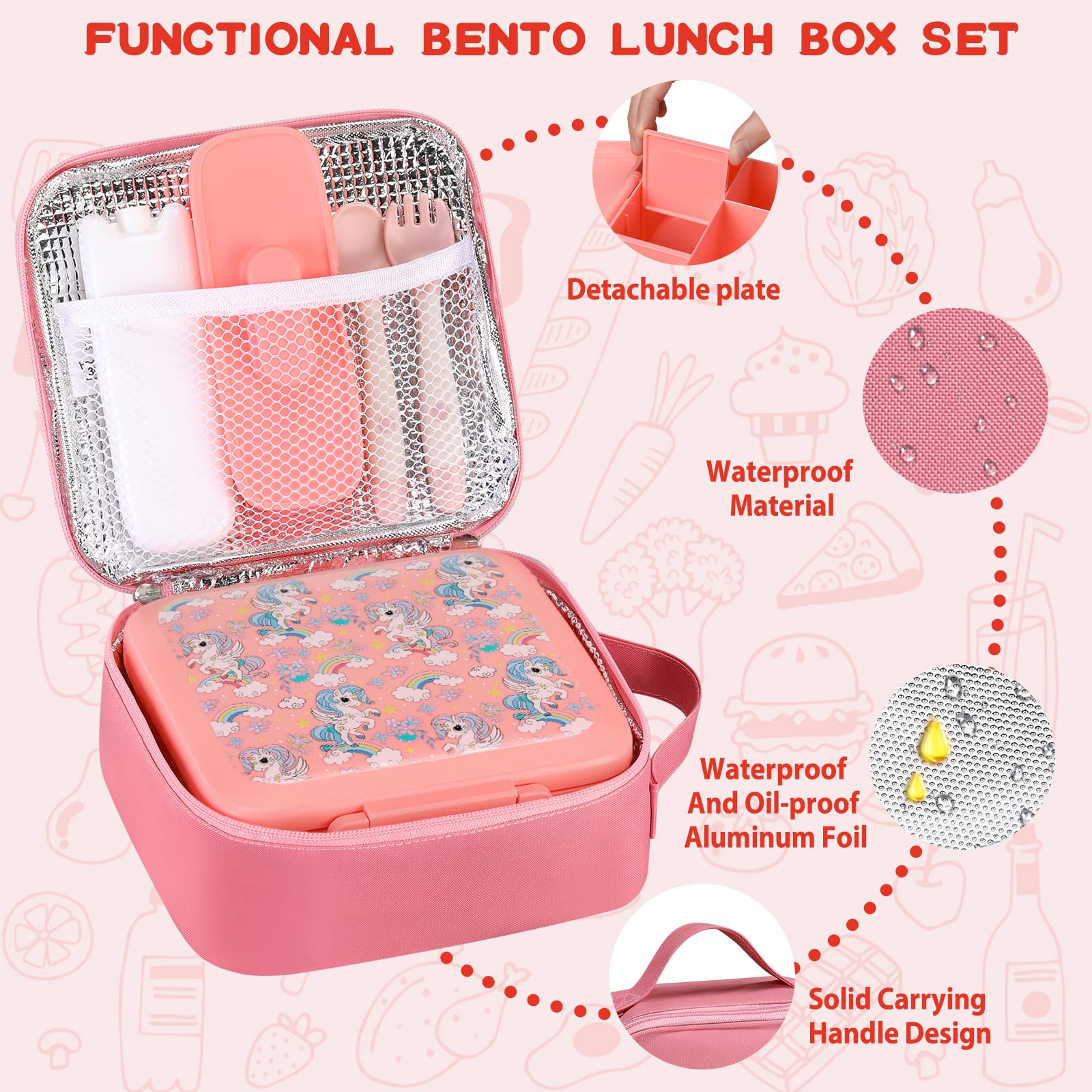 Bento Lunch Box for Kids With  - Meal Prep Kits review and price