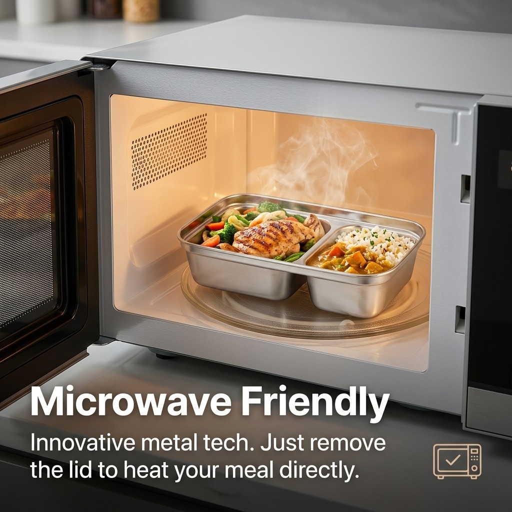 Microwave Safe 304 Stainless S - Meal Prep Kinder review and price