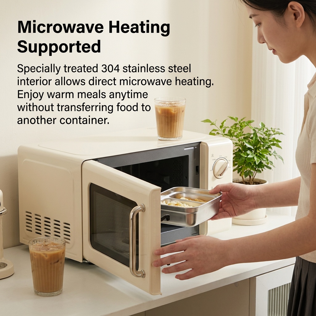Microwave Safe 304 Stainless S - Meal Prep Kinder review and price