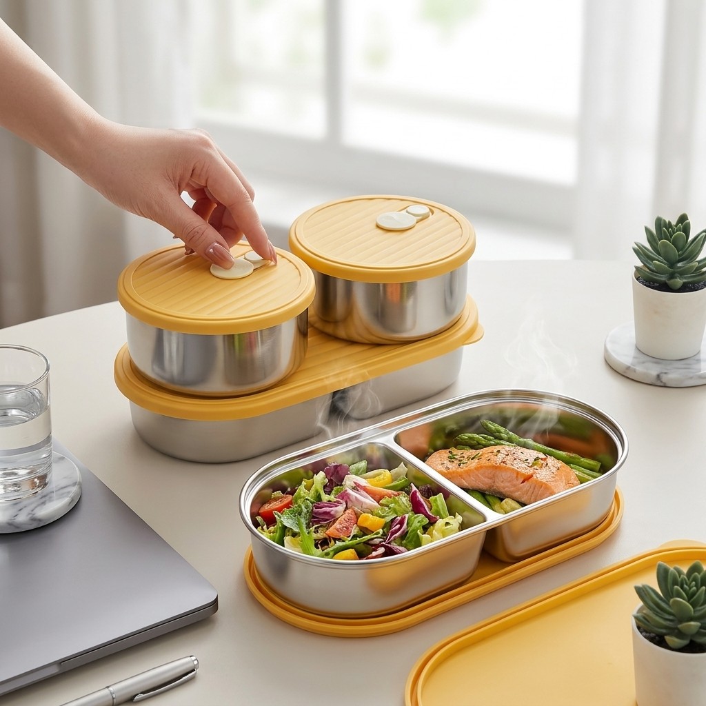 Microwavable 304 Stainless Ste - Meal Prep Kinder review and price