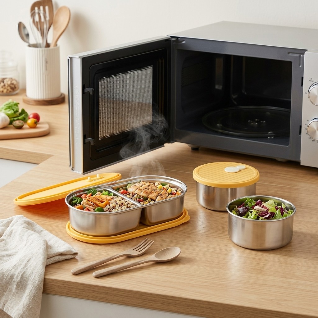 Microwavable 304 Stainless Ste - Meal Prep Kinder review and price