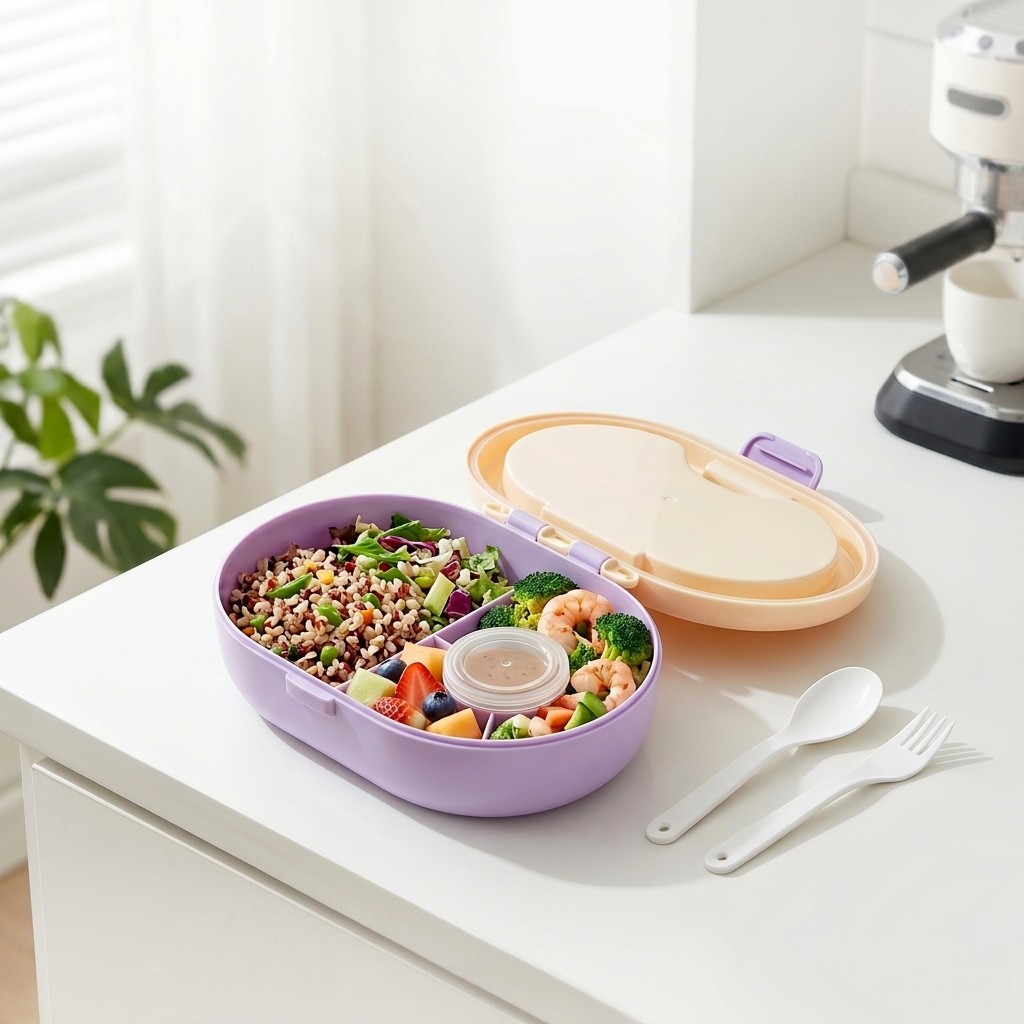 Portable Plastic Bento Lunch B - Meal Prep Kinder review and price
