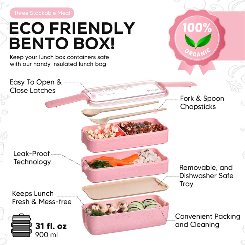 3-In-1 Compartment Wheat Straw - Meal Prep Kits review and price