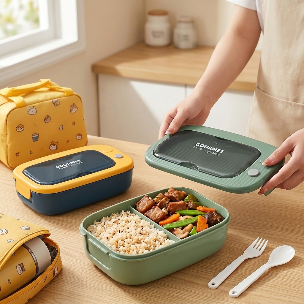 Microwavable Plastic Bento Box - Meal Prep Kinder review and price