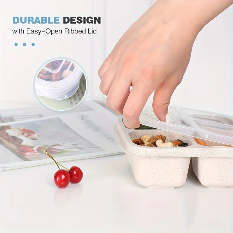 Premium Wheat Straw Bento Box  - Meal Prep Lunch review and price