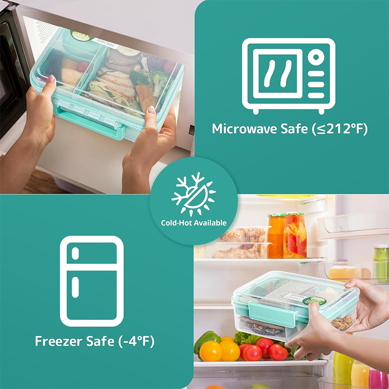 4 Compartment Leakproof Bento  - Meal Prep Kinder review and price