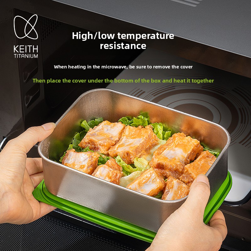 800ml Pure Titanium Lunch Box  - Meal Prep No Microwave review and price