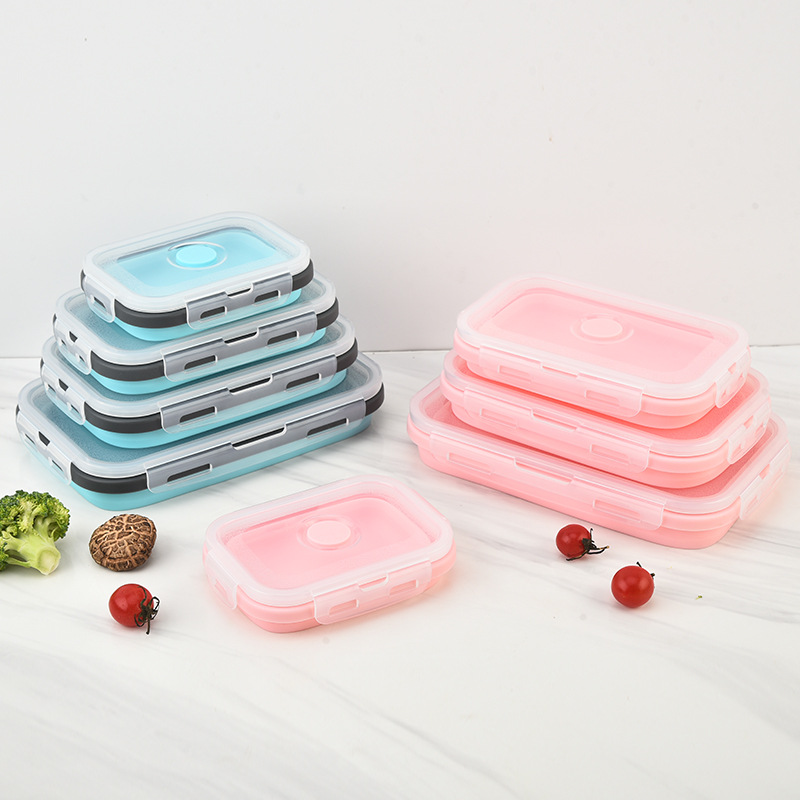 4Pcs Foldable Silicone Lunch B - Meal Prep No Microwave review and price
