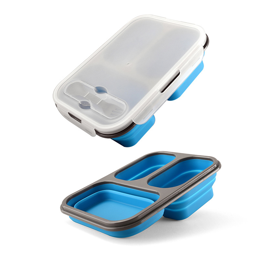 1100ml Foldable Silicone Lunch - Meal Prep Kits review and price