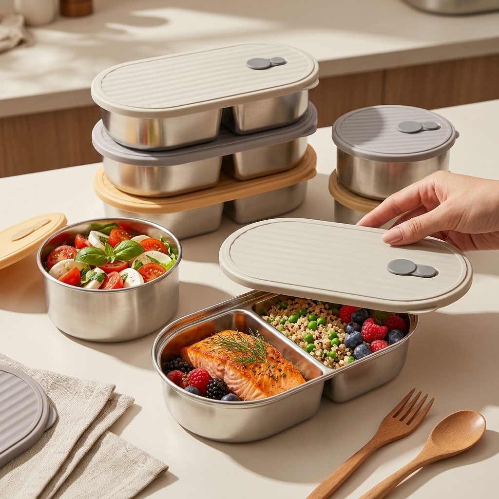 Microwave Safe 304 Stainless S - Meal Prep Kinder review and price