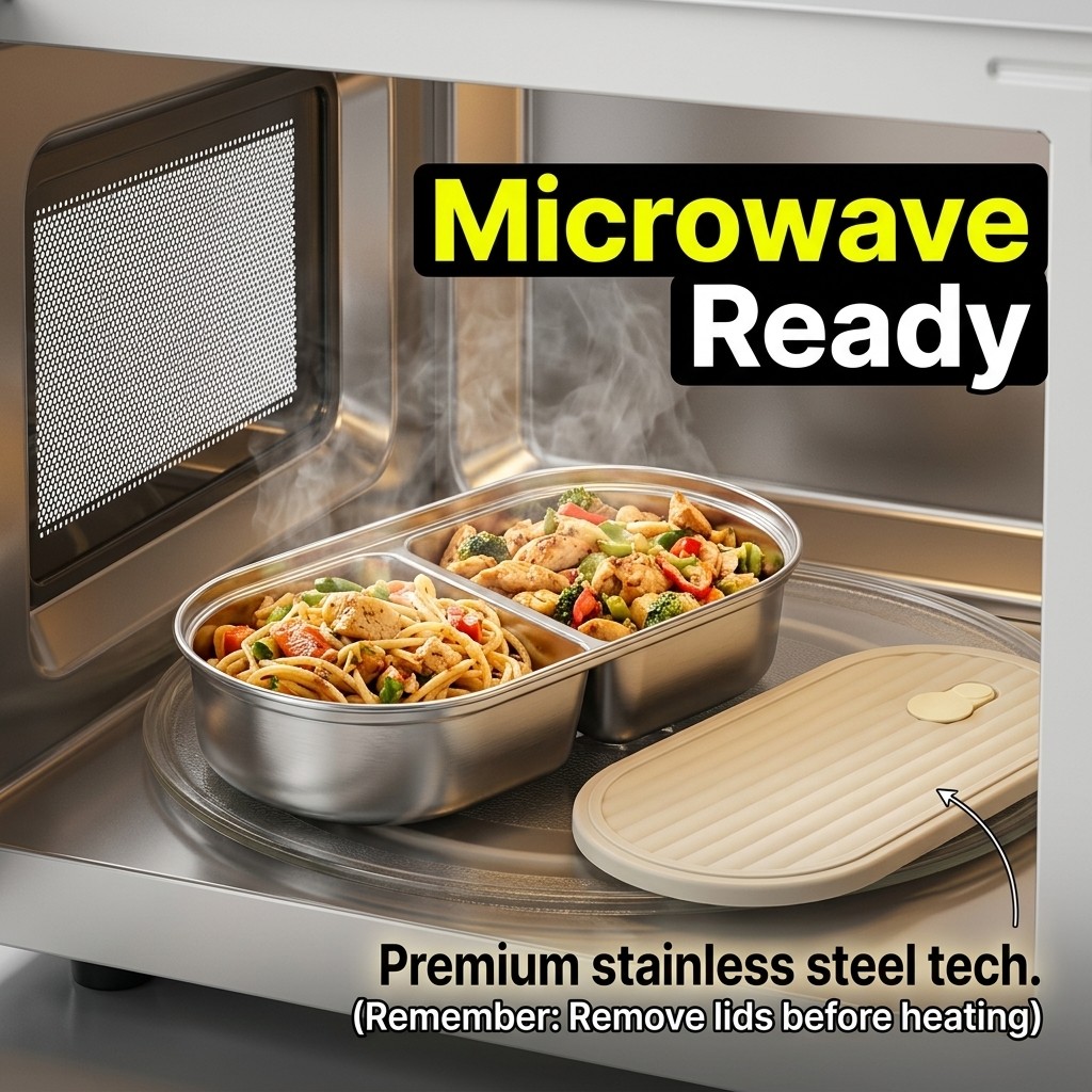 Microwave Safe 304 Stainless S - Meal Prep Kinder review and price