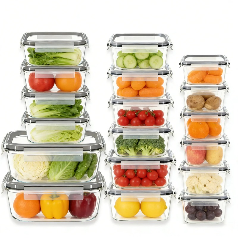 18 Pack Glass Food Storage Con - Meal Prep Kits review and price