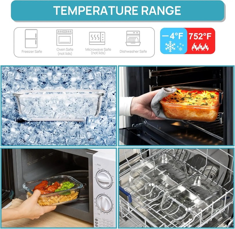 18 Pack Glass Food Storage Con - Meal Prep Kits review and price