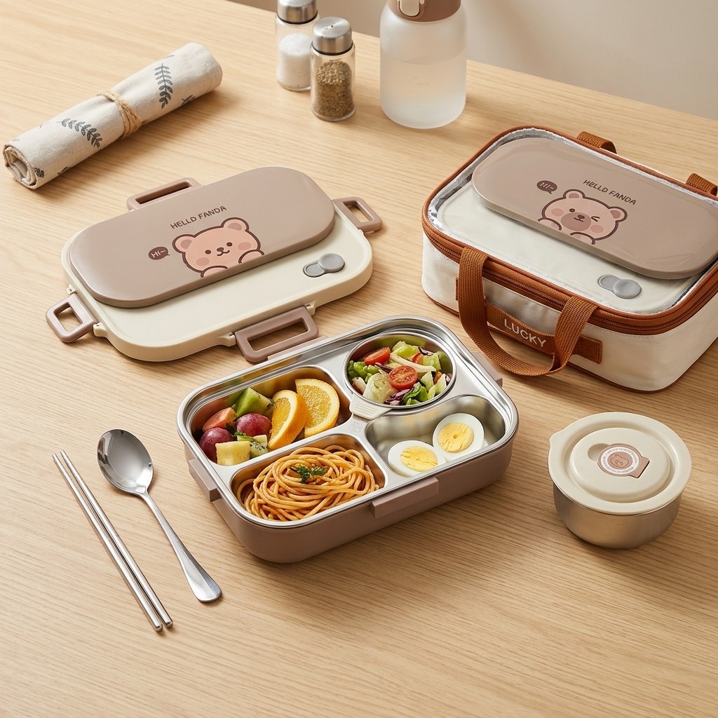 304 Stainless Steel Bento Box  - Meal Prep Kinder review and price