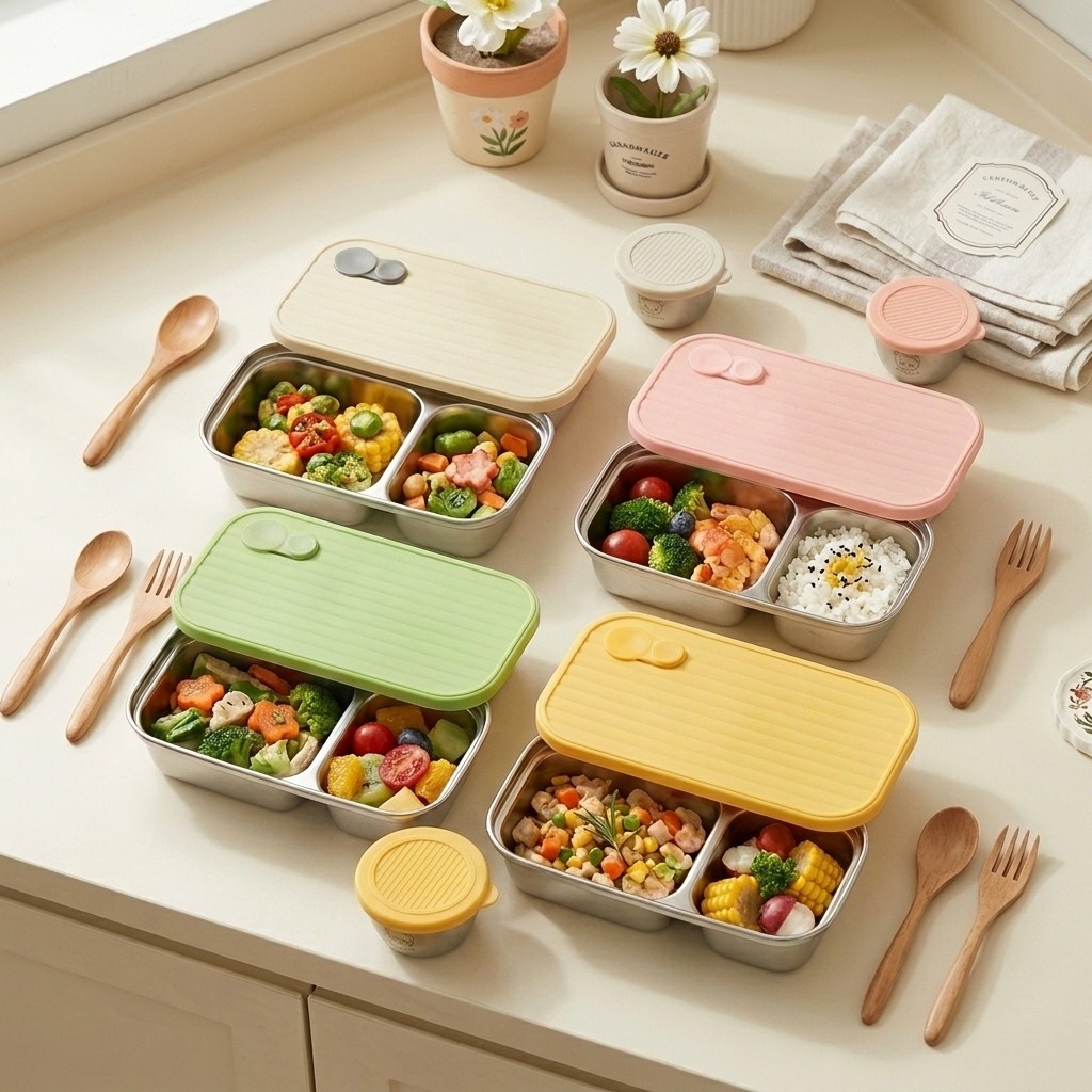 304 Stainless Steel Bento Box  - Meal Prep Kinder review and price